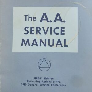 The A.A. Service Manual 1980-81 Edition Paperback Good Cover staining No markings
