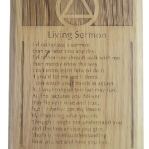 Living Sermon  Wood Plaque 5x7" Laser Engraved