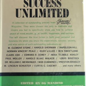Treasury of Success Unlimited Og Mandino HC DJ G++ 1st Edition